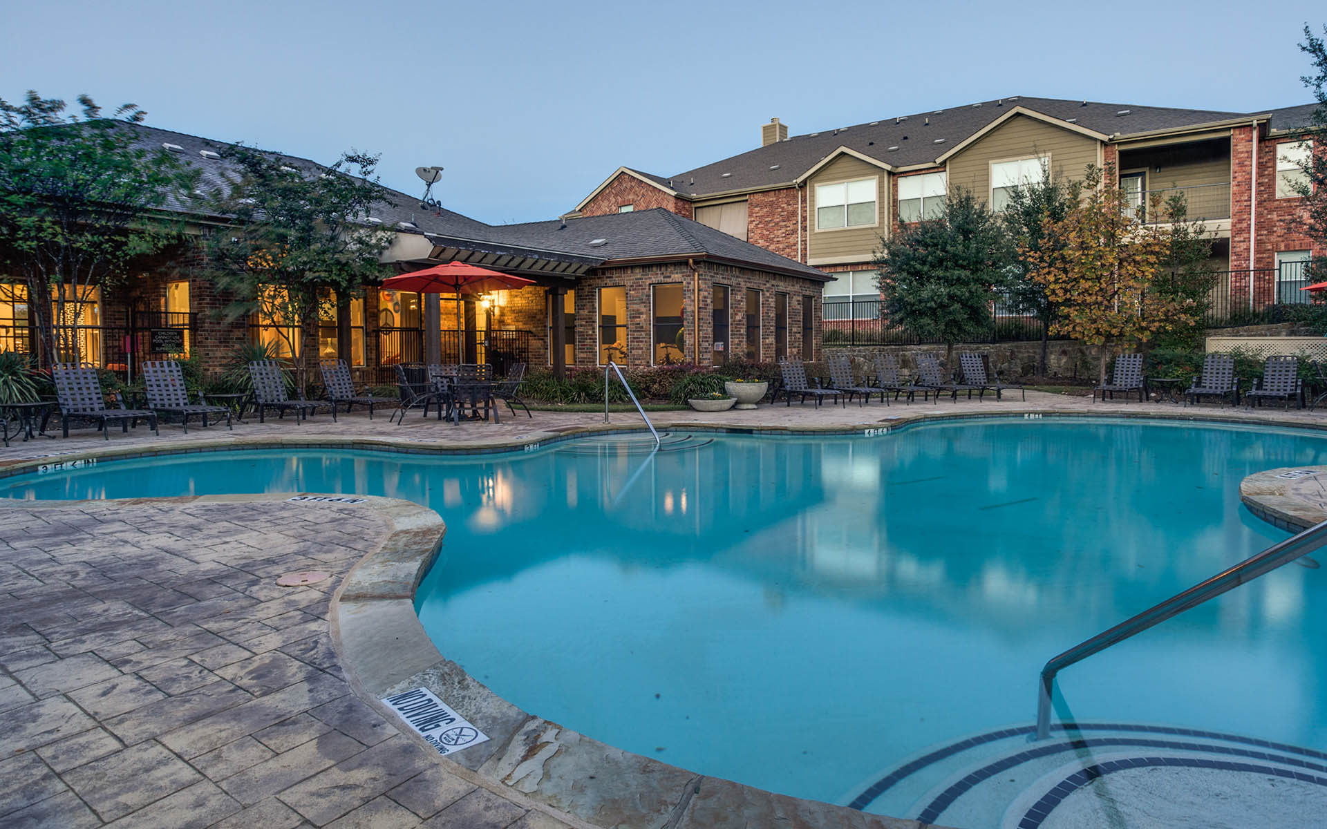 Orion McKinney Apartments pool at dawn - McKinney, TX